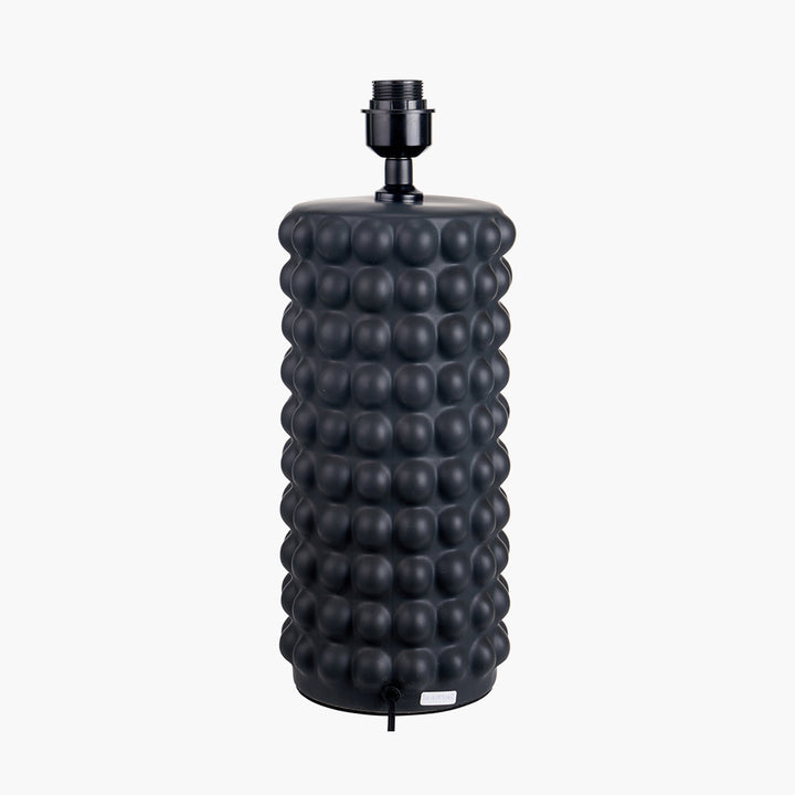 Sohan Black Bobbled Ceramic Tall Table Lamp Base