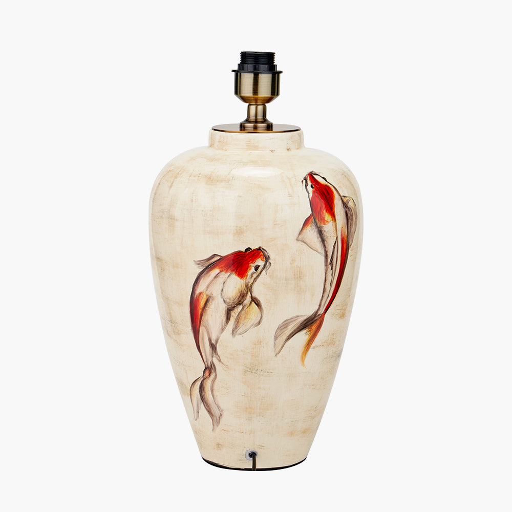 Emerayn Koi Natural Ceramic Table Lamp Base