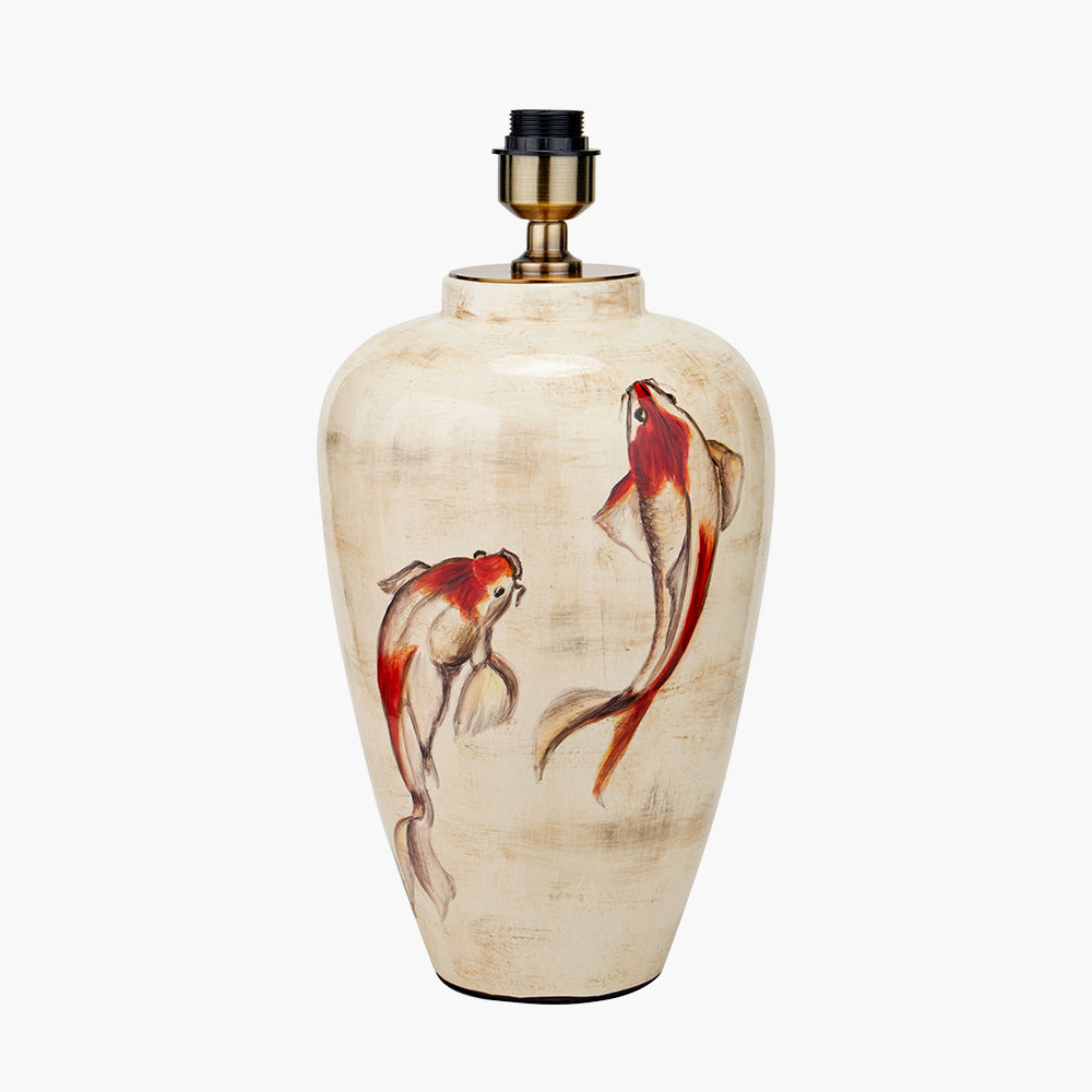 Emerayn Koi Natural Ceramic Table Lamp Base