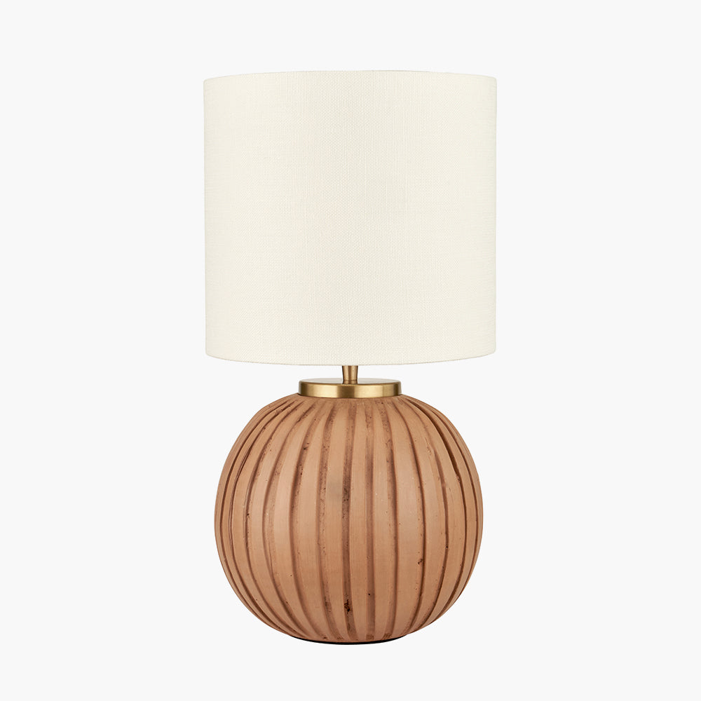 Ezekiel Natural Terracotta Textured Ball Table Lamp