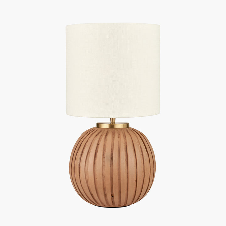 Ezekiel Natural Terracotta Textured Ball Table Lamp