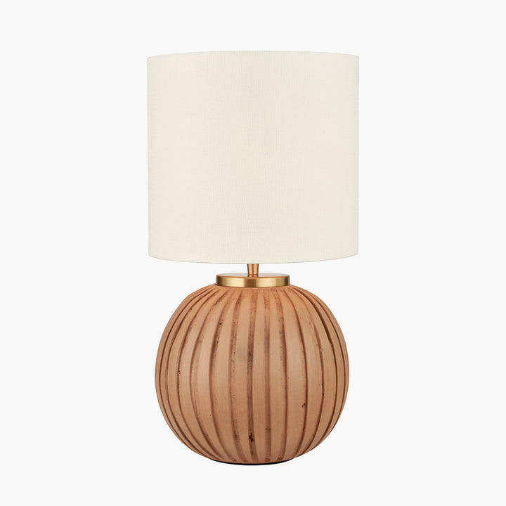 Ezekiel Natural Terracotta Textured Ball Table Lamp