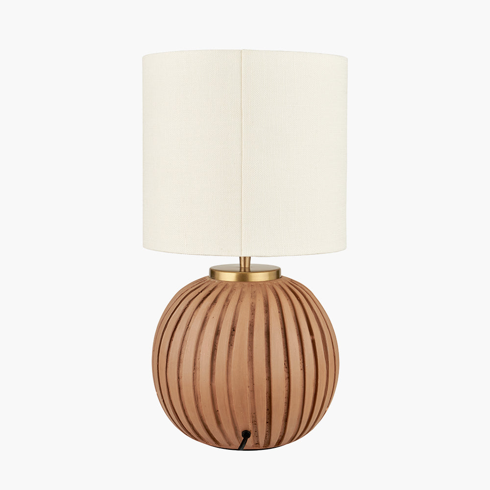 Ezekiel Natural Terracotta Textured Ball Table Lamp