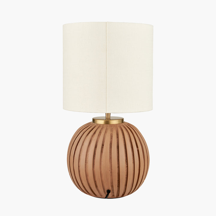 Ezekiel Natural Terracotta Textured Ball Table Lamp