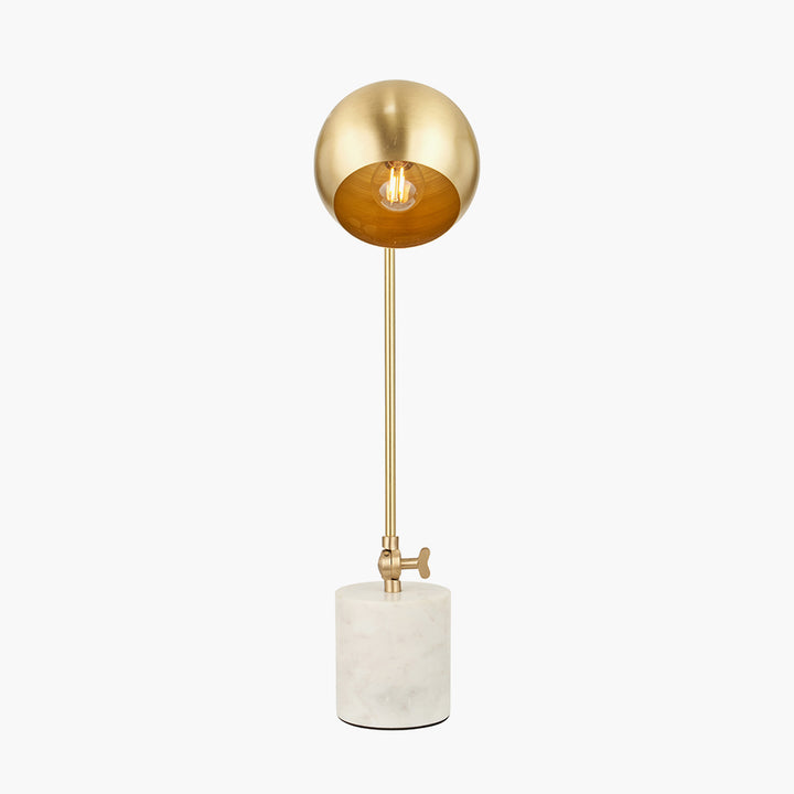 Eloise Gold Metal and Marble Table Lamp