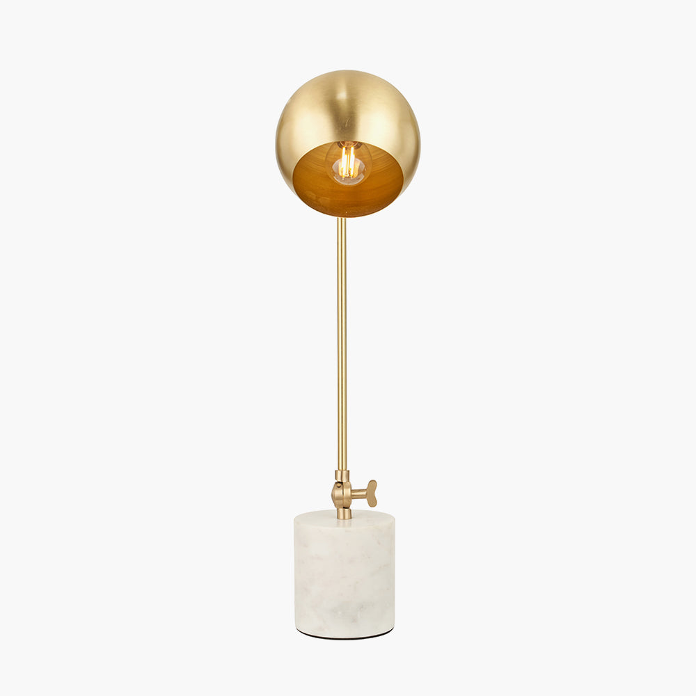 Eloise Gold Metal and Marble Table Lamp