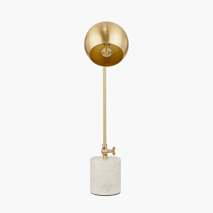 Eloise Gold Metal and Marble Table Lamp