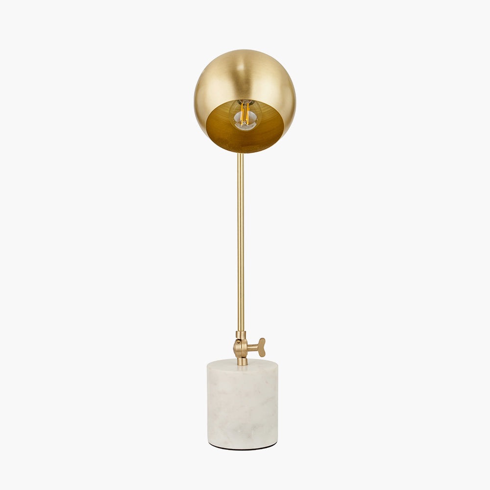 Eloise Gold Metal and Marble Table Lamp