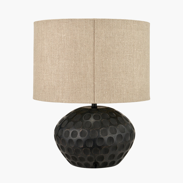 Dante Antique Black Mango Wood Table Lamp