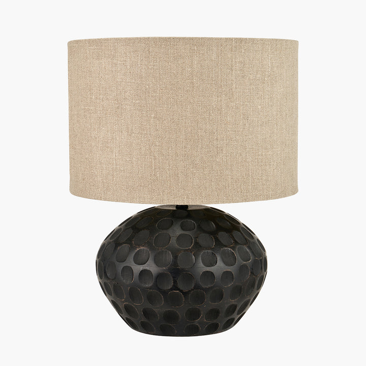 Dante Antique Black Mango Wood Table Lamp