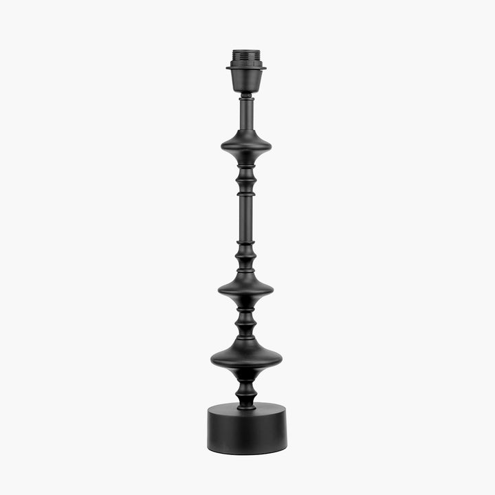 Emilio Matt Black Candlestick Table Lamp Base