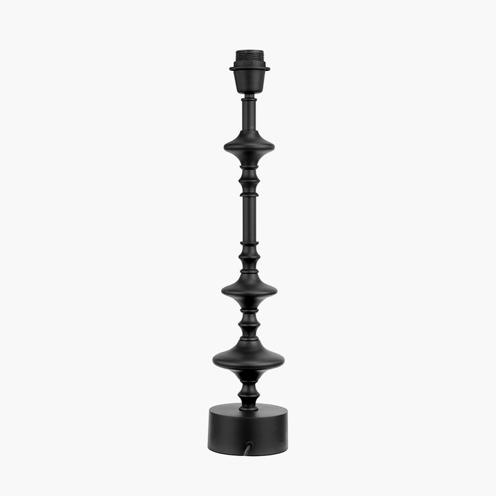 Emilio Matt Black Candlestick Table Lamp Base