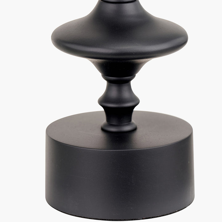 Emilio Matt Black Candlestick Table Lamp Base