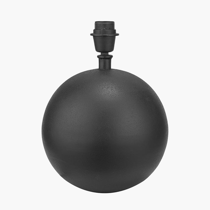 Benio Matt Black Metal Spherical Table Lamp Base