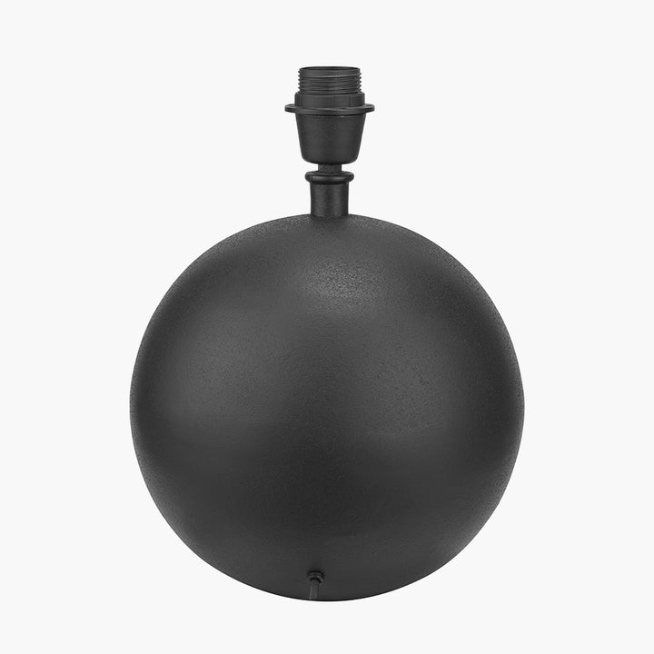 Benio Matt Black Metal Spherical Table Lamp Base