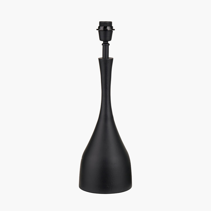 Llora Matt Black Metal Curved Table Lamp Base