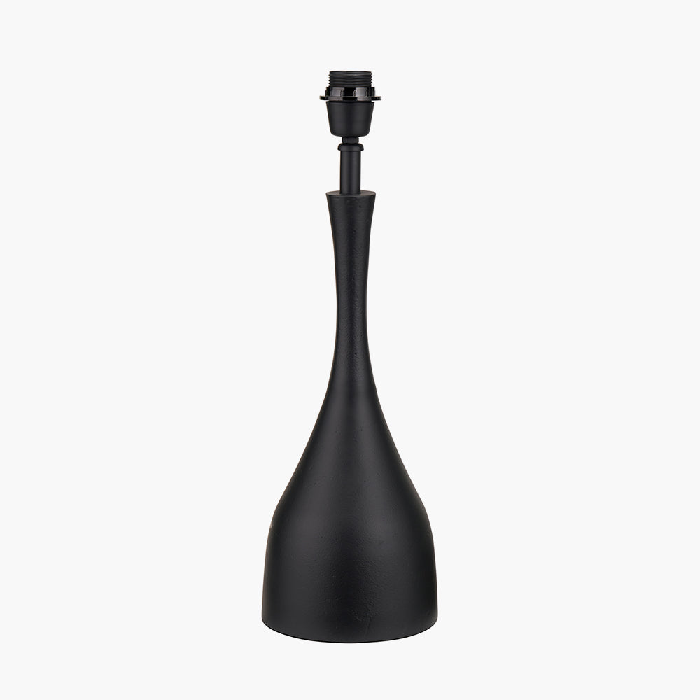 Llora Matt Black Metal Curved Table Lamp Base