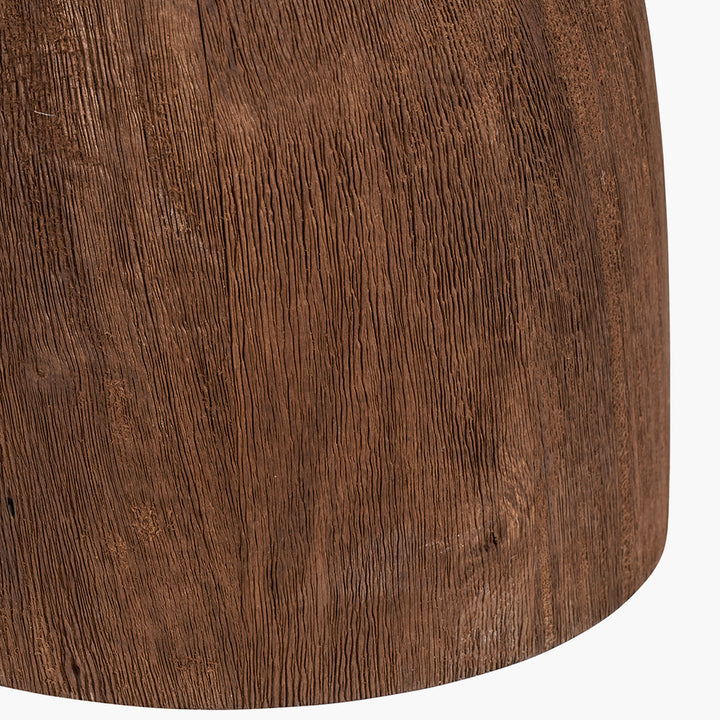 Corella Chocolate Brown Mango Wood Curved Table Lamp Base