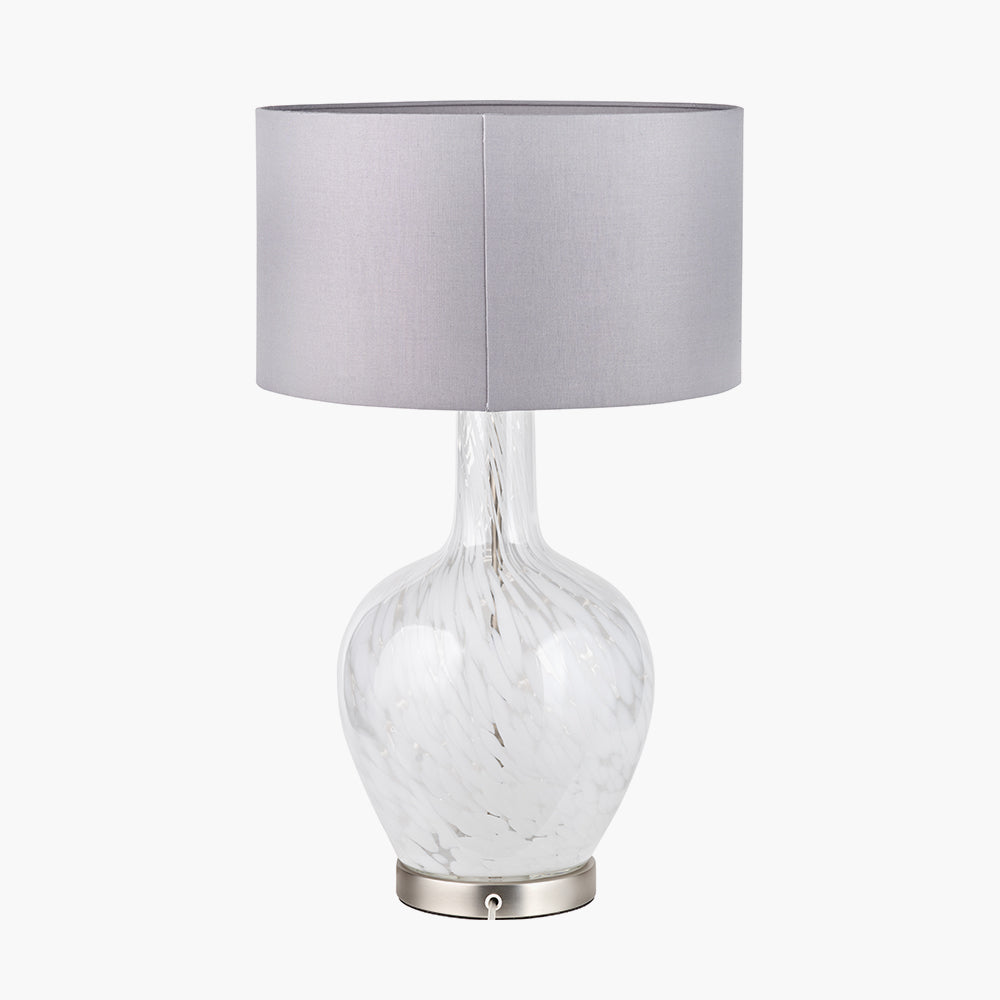 Aurora Speckled White Glass Table Lamp