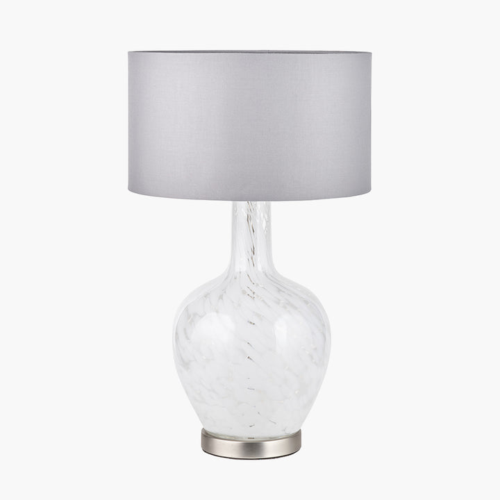 Aurora Speckled White Glass Table Lamp