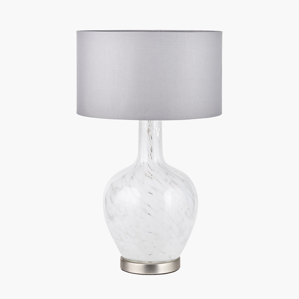 Aurora Speckled White Glass Table Lamp