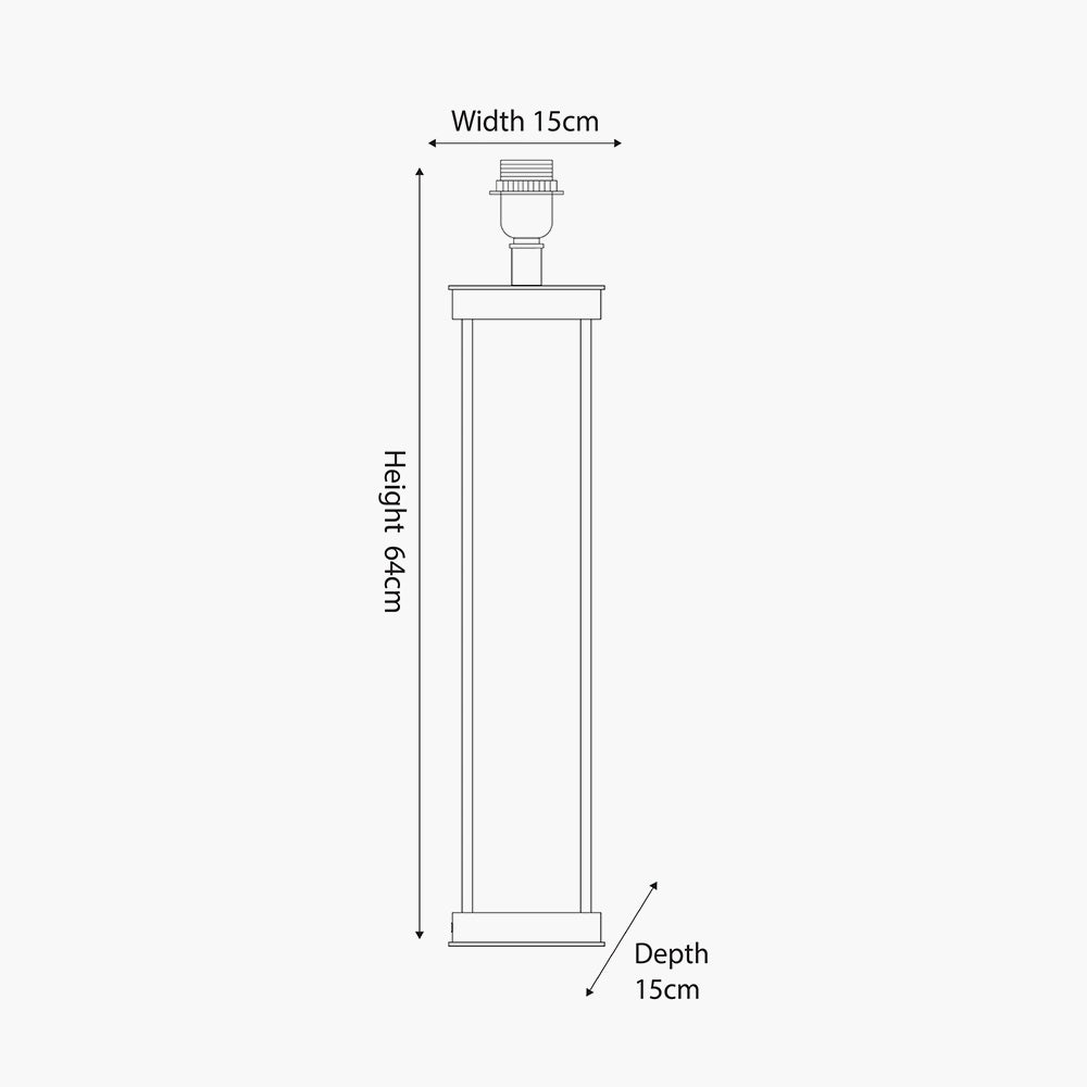 Langston Nickel Metal Column Table Lamp Base