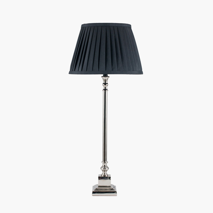 Claudius Nickel Metal Stick Table Lamp Base