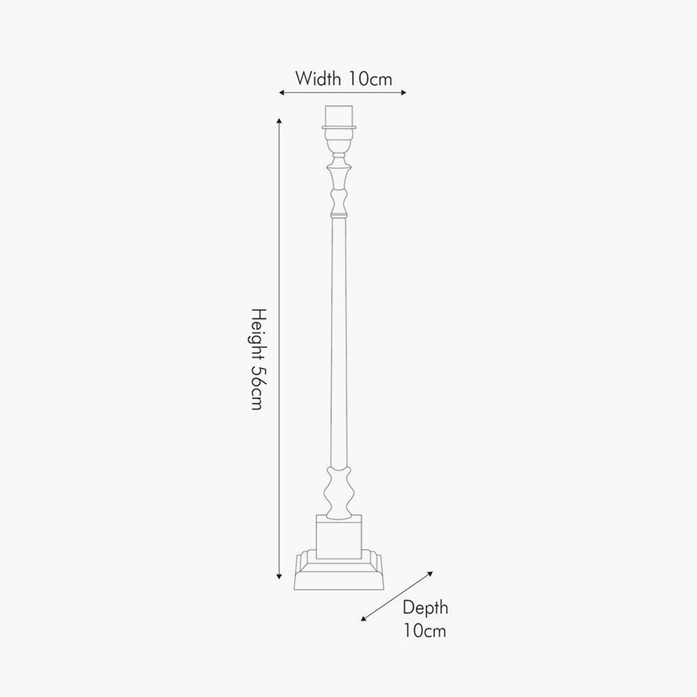 Claudius Nickel Metal Stick Table Lamp Base