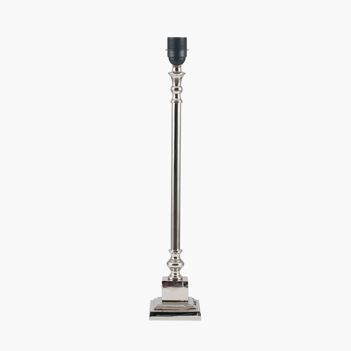 Claudius Nickel Metal Stick Table Lamp Base