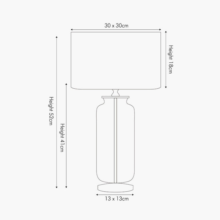 Vivienne Lustre Ombre Glass Table Lamp