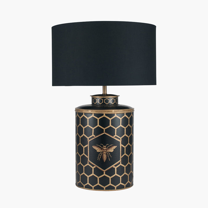 Black Honeycomb Hand Painted Metal Table Lamp Base