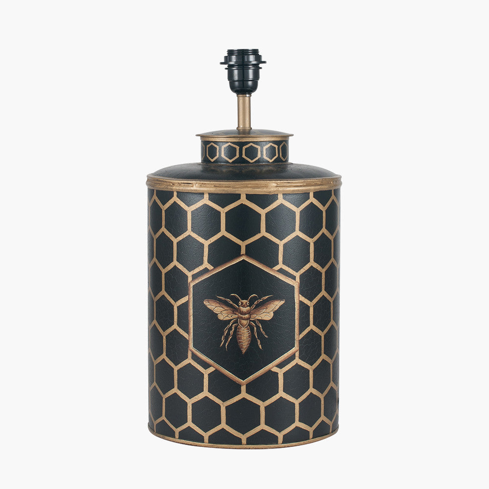 Black Honeycomb Hand Painted Metal Table Lamp Base