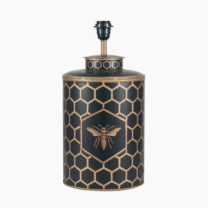 Black Honeycomb Hand Painted Metal Table Lamp Base