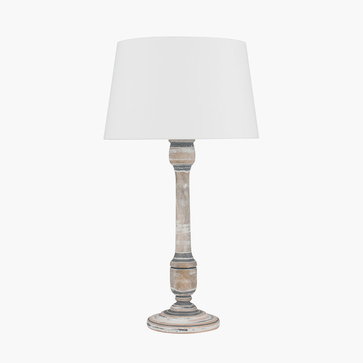 Captiva Grey Wash Mango Wood Table Lamp Base