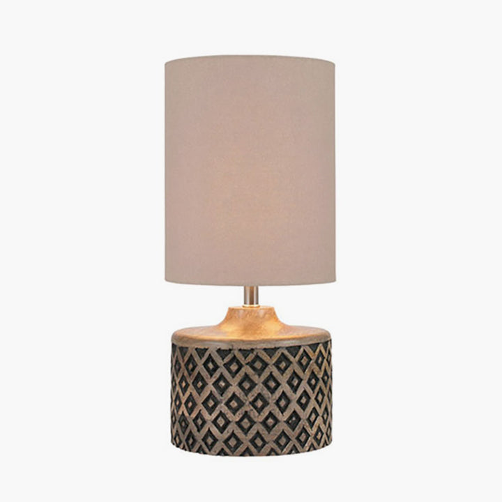 Orissa Short Wooden Diamond Table Lamp