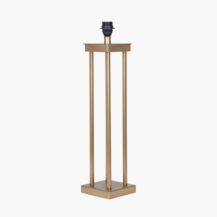 Langston Satin Brass Metal Column Table Lamp Base