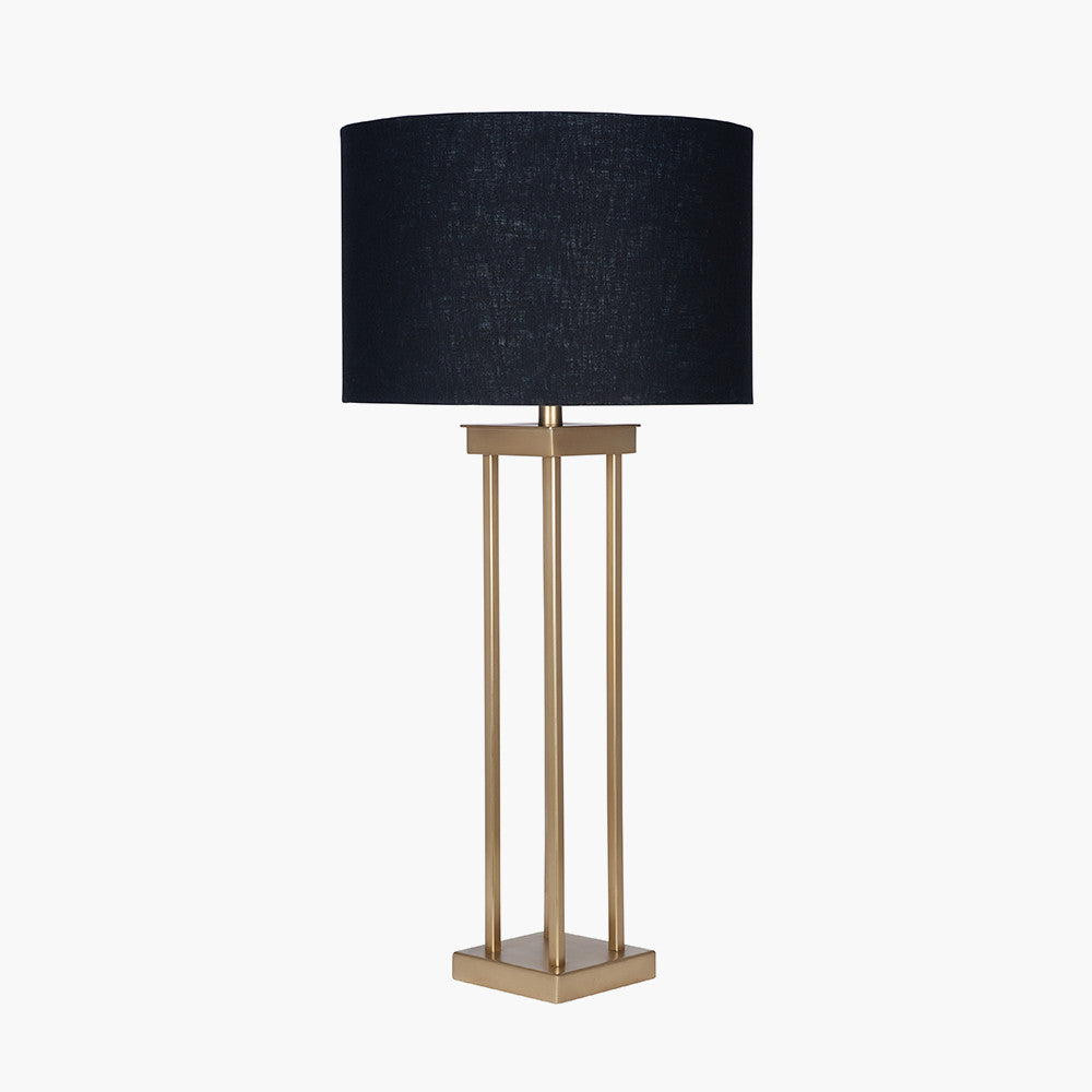 Langston Satin Brass Metal Column Table Lamp Base