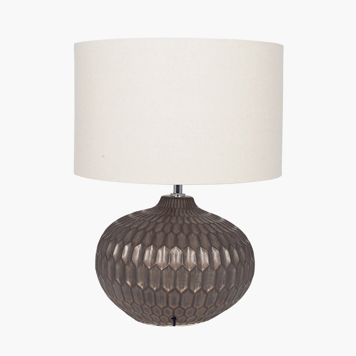 Cassius Bronze Textured Glazed Ceramic Table Lamp