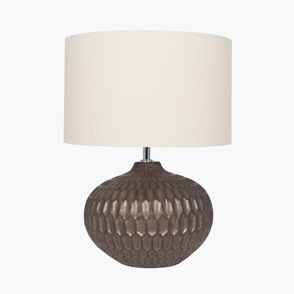 Cassius Bronze Textured Glazed Ceramic Table Lamp