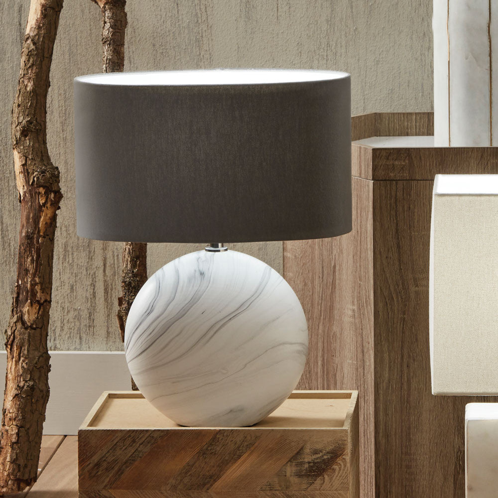 Crestola Marble Effect Ceramic Table Lamp