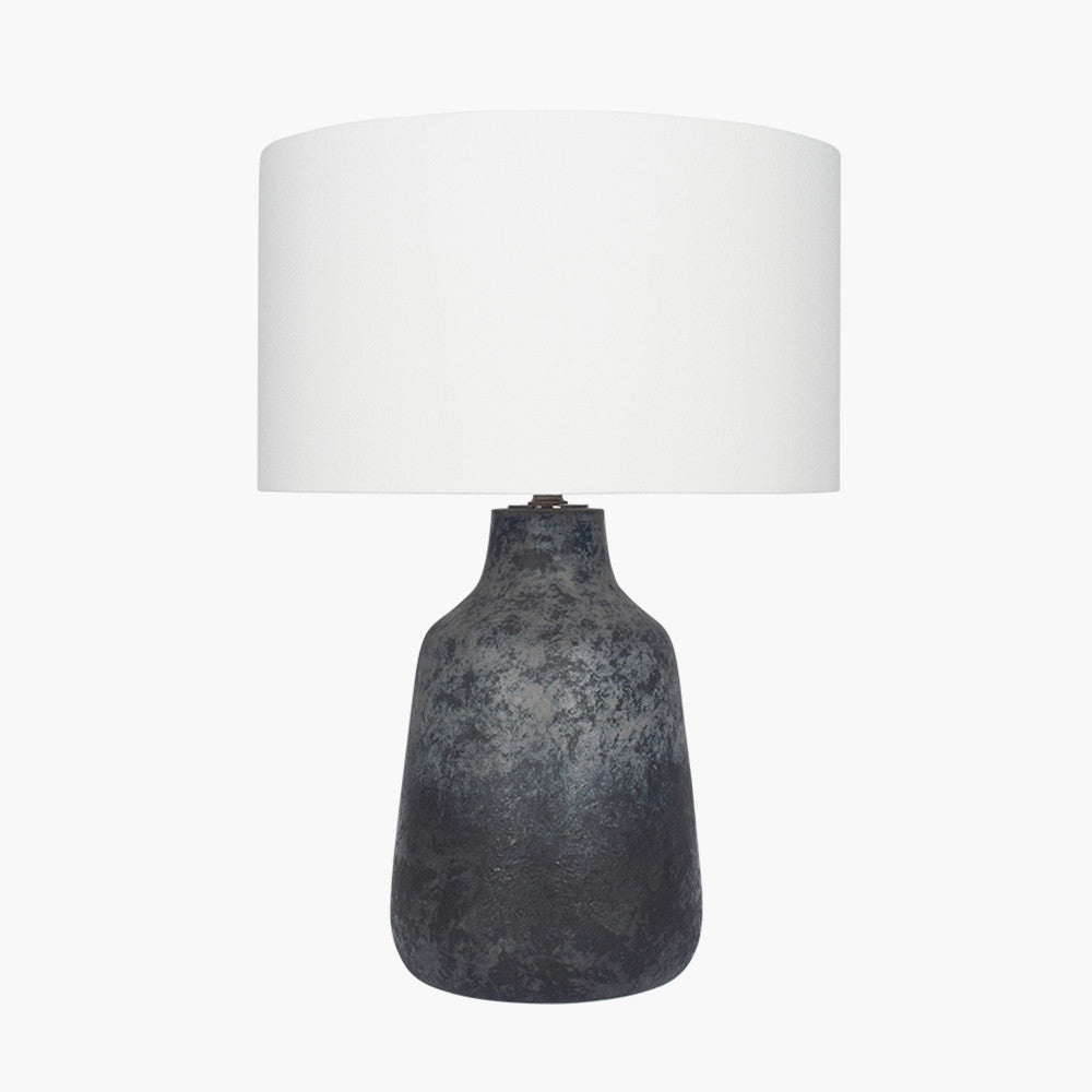 Vulcan Textured Volcanic Effect Grey Stoneware Table Lamp Base