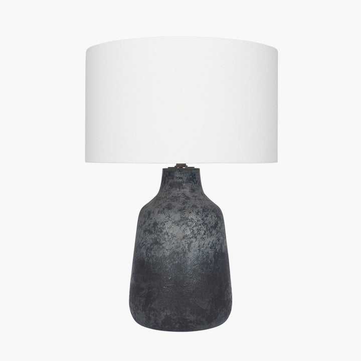 Vulcan Textured Volcanic Effect Grey Stoneware Table Lamp Base