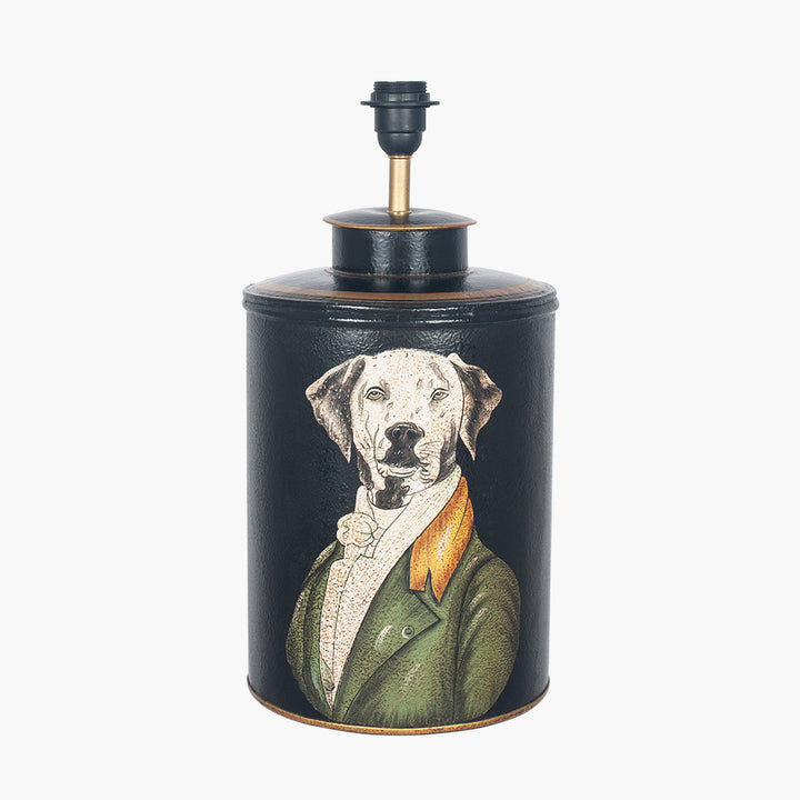 Pointer Black Hand Painted Dog Table Lamp Base