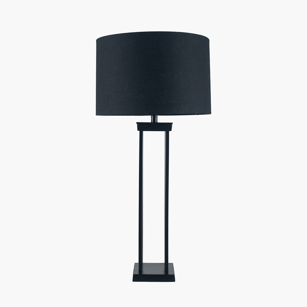 Langston Matt Black Metal Column Table Lamp Base