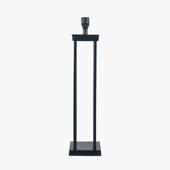 Langston Matt Black Metal Column Table Lamp Base