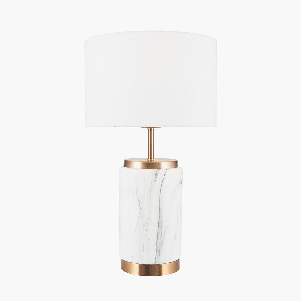 Carrara Marble Effect Ceramic Table Lamp