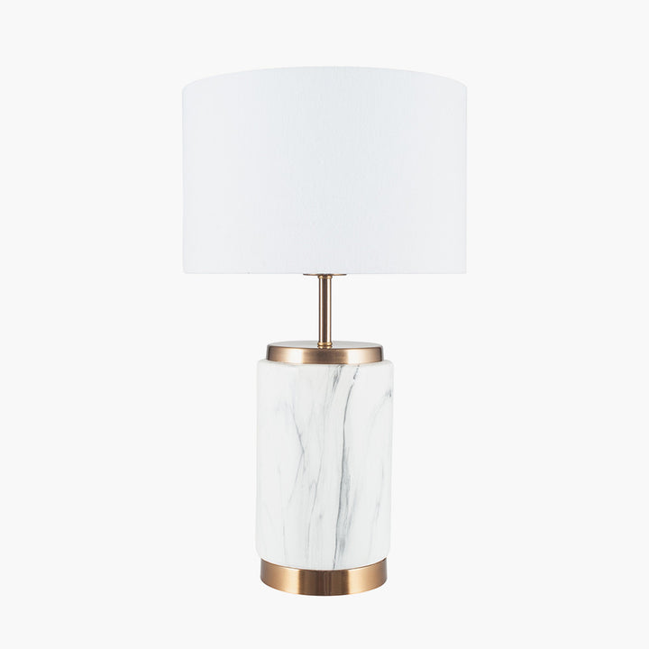 Carrara Marble Effect Ceramic Table Lamp