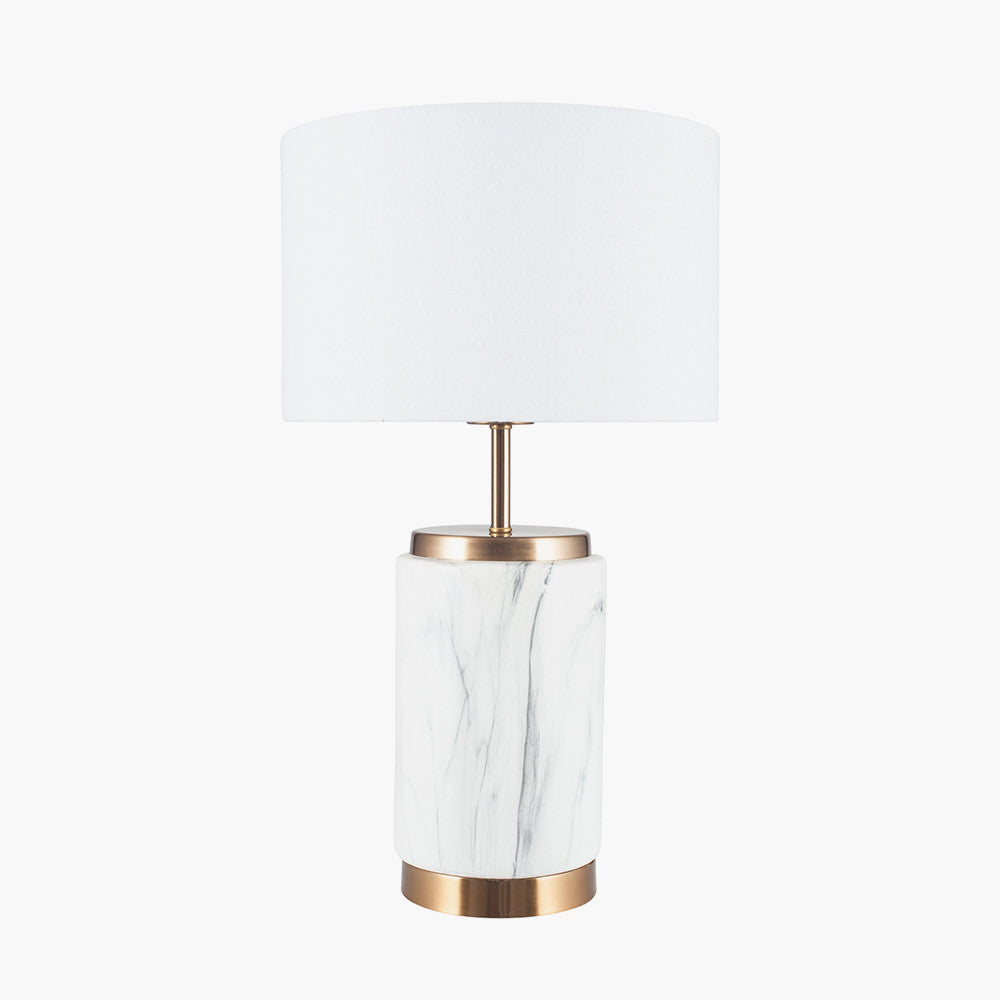 Carrara Marble Effect Ceramic Table Lamp