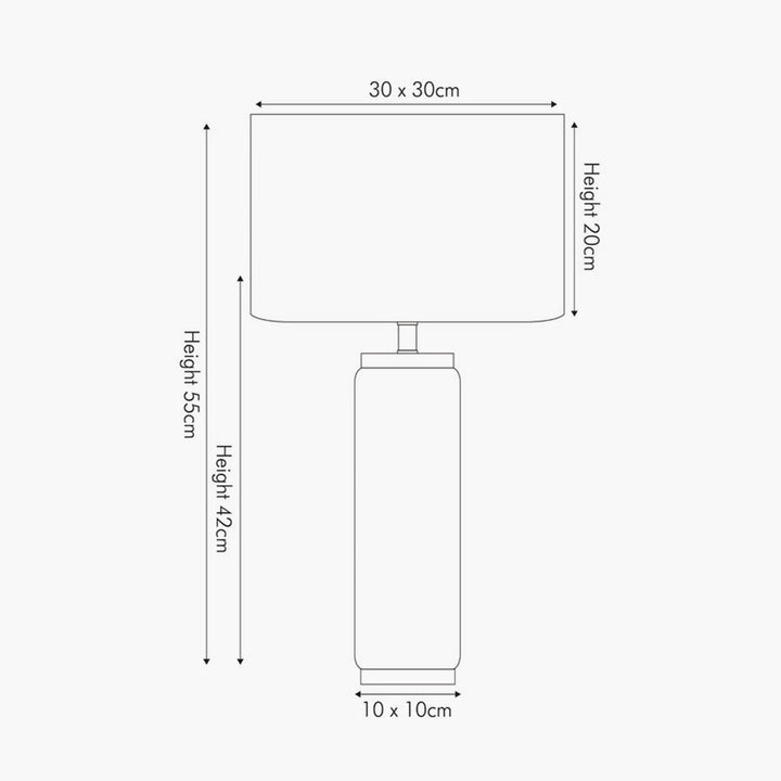 Carrara Marble Effect Ceramic Tall Table Lamp