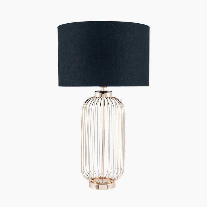 Dania French Gold Metal Wire Tall Table Lamp Base